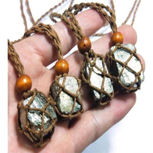 Natural Chalcopyrite Pendant Grounding Raw Gemstone Necklace Perfect Minimalist Jewelry Gift For Men Women