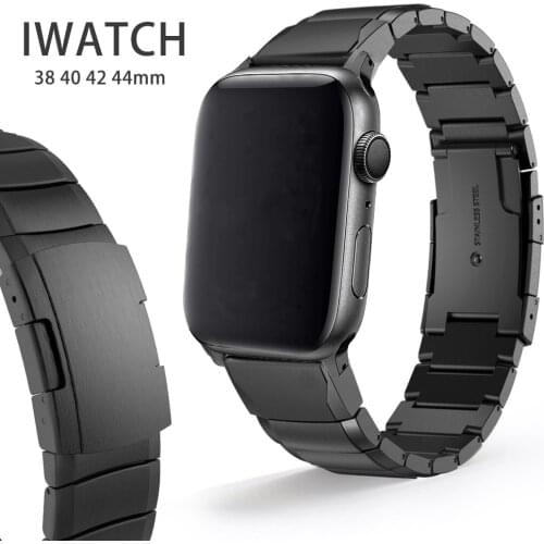 Stainless Steel Watch Band for iwatch6 5 4 SE 3 strap for apple watch band 44mm 42mm 40mm 38mm metal luxury Bracelet accessories