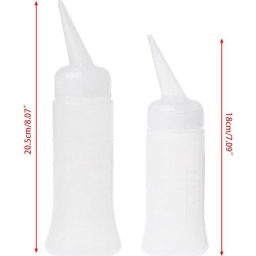 120ml/260ml Salon Applicator Measuring Plastic Bottle Hair Styling Hairdressing U2JD