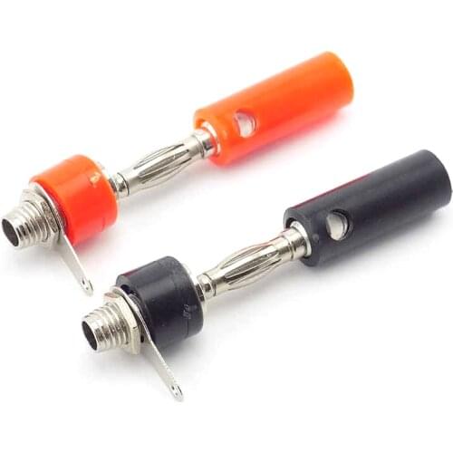 Banana Plug Female Male Connector Plug 4mm Banana Socket Female Insert Connector Nickel Plated DIY