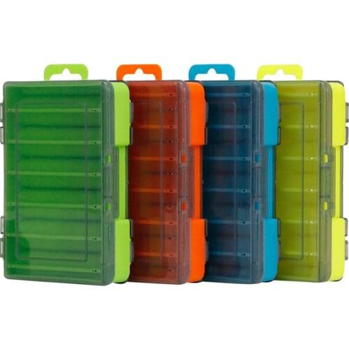 Convenient Sided Fishing Tackle Box 12 Compartments Fishing Bait Lure Hook Storage Box Fishing Accessories Plastic Storage Case