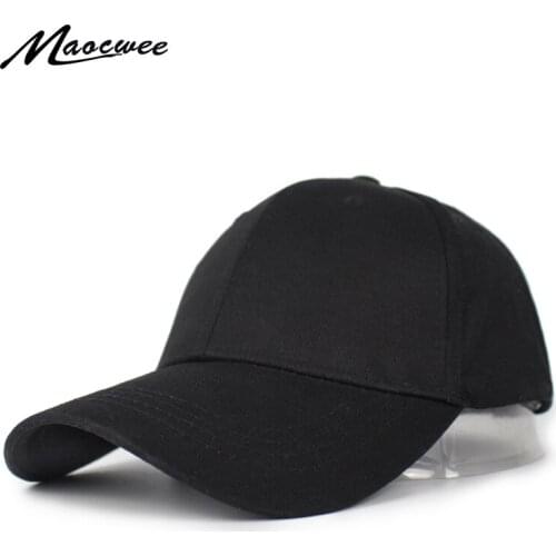 Unisex Solid Color Black White Adjustable Snapback Acrylic Caps Casual Fitted Baseball Hat Women Men Adult Hip-hop Cap Dad Hat