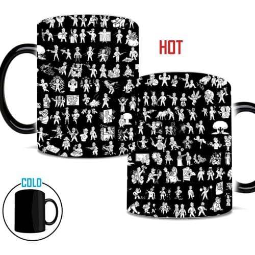 Fallout 4 Pip-boy Cartoon Magic Ceramic Coffee Mug Color Changing Ceramic Tea Cup Surprise Gift