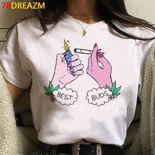 Bong Weed t-shirt women aesthetic grunge print tumblr harajuku kawaii tshirt summer top tumblr