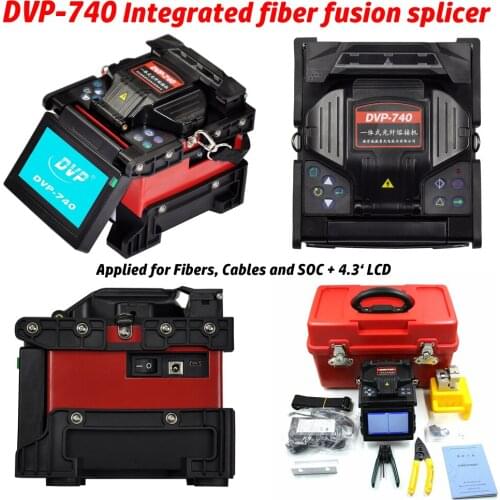 5-Languages DVP-740 Integrated fiber fusion splicer Fiber Optic Core To Core Alignment Fusion Splicer 0.02dB Splice Loss ToolBox