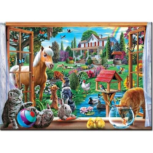 5D DIY square/round Diamond painting Beautiful yard Cross Stitch Diamond Embroidery Pattern Rhinestone J2879