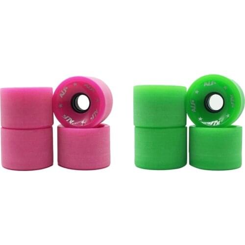 8Pcs 80A Frosted Big Wheel Slide Pulley Multi Color Pouring Wheel Long Board Wheels Skateboard Wheels ,Rose Red & Green