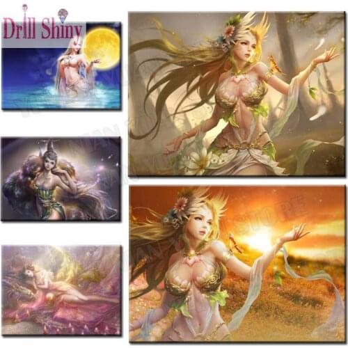 Diamond painting Anime Girls Full Drill Resin Mosaic 5D Diy Diamond Embroidery Painting 3D Cross Stitch Kits home decorations