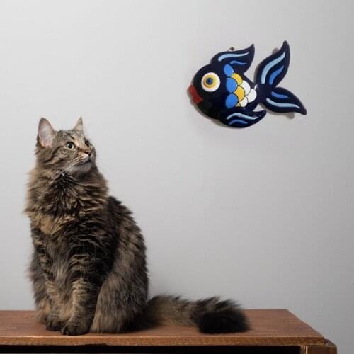 Angel Fish Amulet, Door, Wall & Garden Ornament Evil eye bead