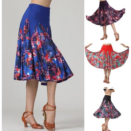 Ballroom Dance Skirt Flamenco Waltz Modern Standard Practice Dress Costume