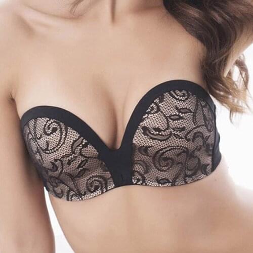 Invisible Bra Strapless Bralette 1/2 Cup Party Wedding Womens Underwear Sexy Lingerie Female Seamless Temptation