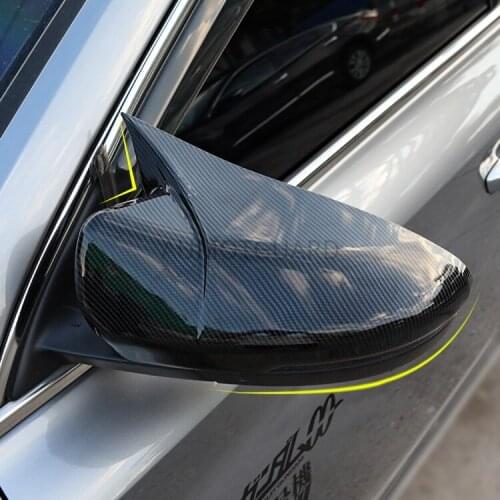 For MG6 2017 2018 2019 2020 Rear View Mirror Cover Carbon Fiber Cow Horn Full Package Reversing Mirror Frame Anti Collision