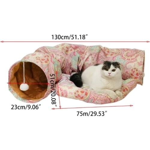 Cat Bed Play Tunnel Mat Pets Cats Dogs Rabbits And Pet Home Foldable Soft Tunnel