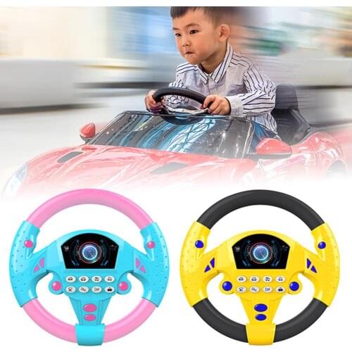 Toy Electronic Steering Wheel Copilot Simulated Racing Driver Sound Toy