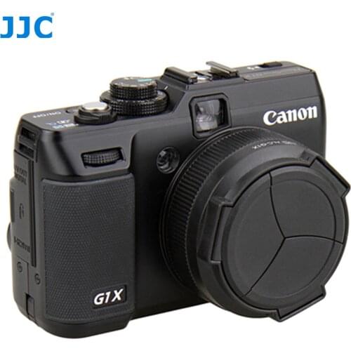 JJC Camera Auto Lens Cap for CANON POWERSHOT G1X Black Automatic Lens Protector Self-Retaining