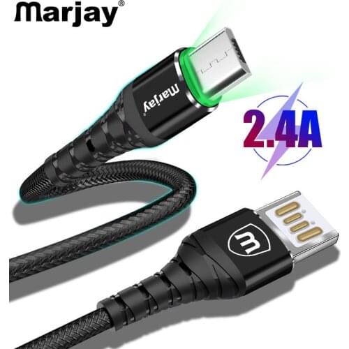 Marjay Micro USB Cable Fast Charging Microusb Charger Cord For Samsung S7 Xiaomi Redmi Note 5 Pro 4 Tablet Android Phone Micro