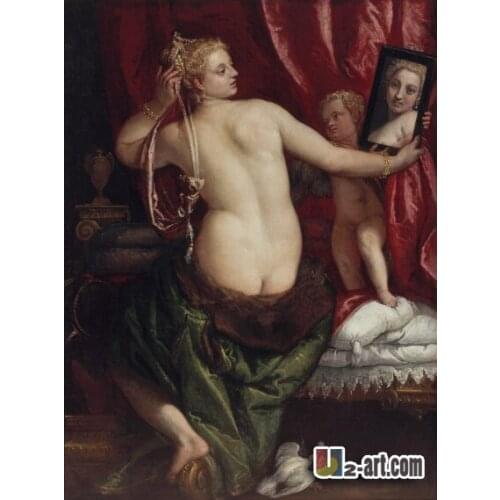 Canvas Prints ( Veronese Venus with a Mirror) fine art painting HD print oil painting on canvas for dressing room Religion-414