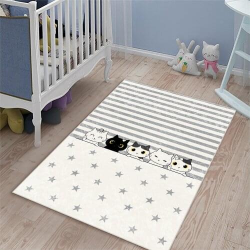 Lion figure rug kids room rug play mat starry living room
