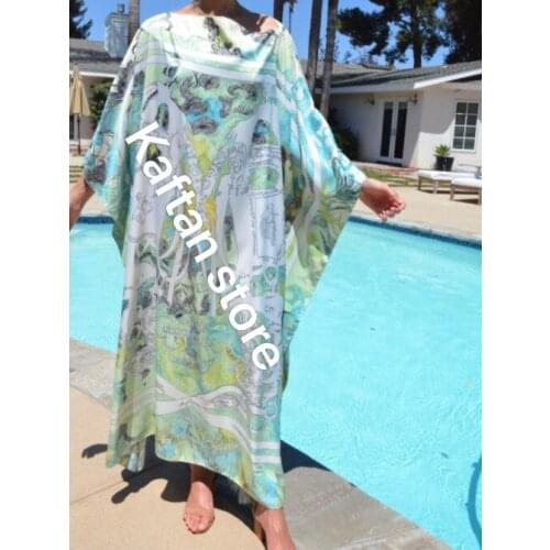 Beautiful европейская одежда Printed Kuwait traditional Silk boho maxi dresses Dashiki African women Abaya Robe kaftan dress