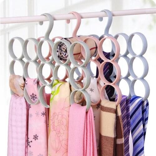 Circle Brief Scarf Organizer Multifunctional Silk Scarf Strap Tie Storage Rack Wardrobe Scarf Hanger