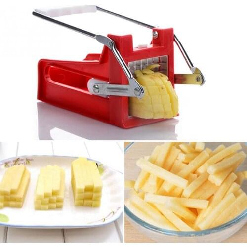Kitchen Manual Food Processors Manual French Fry Cutters Stainless Potato Chipper French Fries Slicer Chip Cutter Maker Chopper