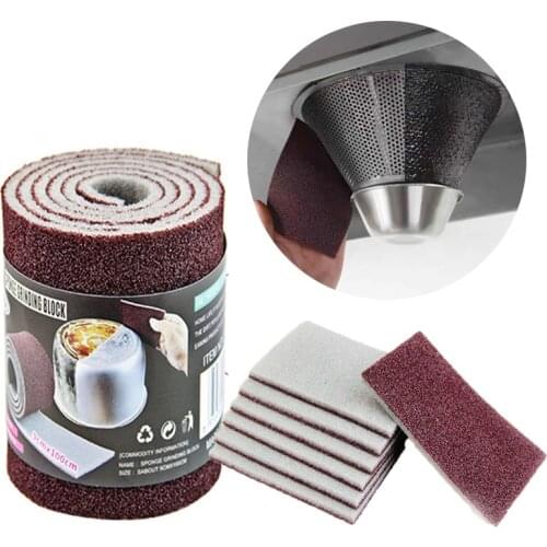 Kitchen Cleaning Emery Cloth Decontamination Cloth Dishwashing Brush Pot Rust Removal Sponge Household Cleaning