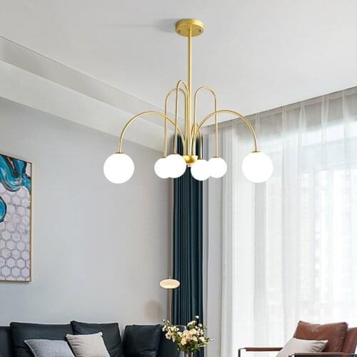 Nordic Lamps Modern Simple Atmosphere Household Living Room Lamp Personality Creative Bedroom Lamp Dining Room Led Chandelier
