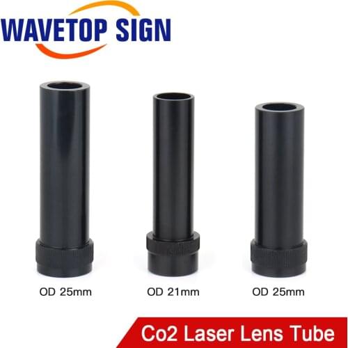 WaveTopSign CO2 Laser Lens Tube Outer Diameter 25mm 21mm for Lens Dia.20mm FL50.8mm Single-head Teeth for CO2 Laser Cutter