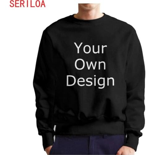 Custom Men Hoodie Crewneck Sweatshirts Winter Autumn Hip Hop Streetwear Print LOGO/TEXT/PHOTO