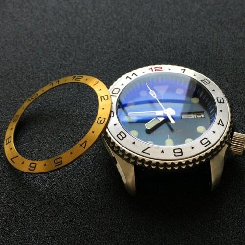 Sloped Steel Bezel insert 38*30.6mm For SEIKO SKX007 watch parts bezel Replacement parts
