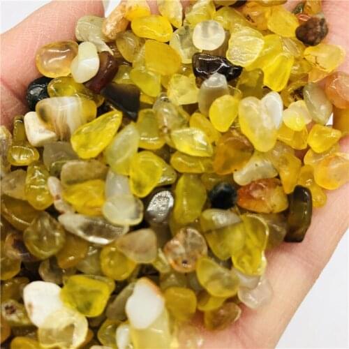 Tumbling gemYellow agate natural quartz mineral is used to heal chakras