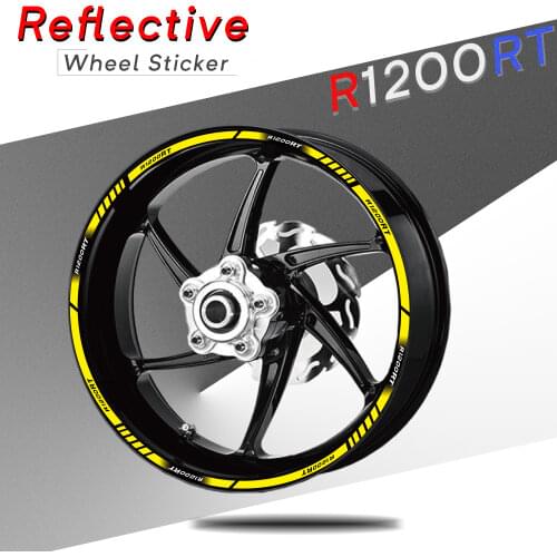 NEW Motorcycle sticker reflective wheel decal Moto Tire rim decoration protection decal rim stickers For BMW R1200RT r1200 rt