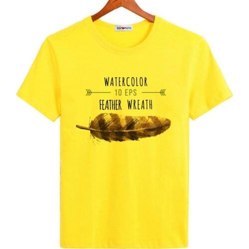 BGtomato new arrival t shirt hot sale personality design streetwear brand good quality t shirt men feather tee shirt homme