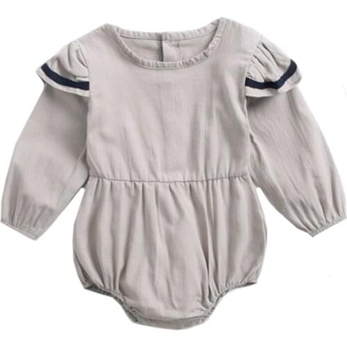 Newborn Clothes Baby Body Toddler Baby Bodysuit Boy Romper Solid Long Sleeve Bodysuit Clothes Spring Infant Baby Outfits