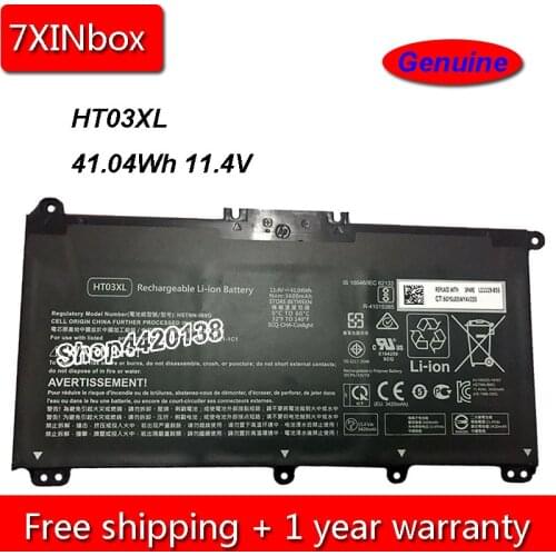 7XINbox 41.04Wh 11.4V Genuine HT03XL Laptop Battery For HP 14-CE0014TU 14-CE0000 HSTNN-IB8O L11421-1C1 L11119-855 HSTNN-UB7J