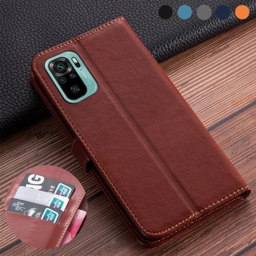Luxury Flip Book Leather Case On For Xiaomi Redmi Note 10 Cover Redmi Note 10 Case On For Redmi Note10 M2004J7AC ksiomi Cover
