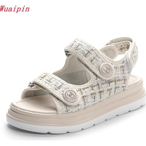 Sports Sandals Women 2021 Summer New Thick-Soled Leather Casual Roman Shoes Breathable Fashion Comfortable Simple Sandals Women