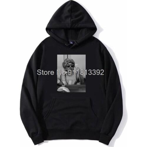 Lady Gaga Finger Bird Flip Middle Off Pokerface Paparazzi Retro Vintage Hoodie Harajuku Unisex Men Hooded Hoodies Sweatshirt