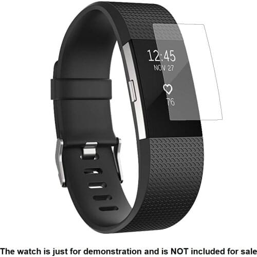 3x Clear LCD Screen Protector Cover Shield Film Skin for Fitbit Charger 2 Sporting Running Watch Band LCD Screen Film