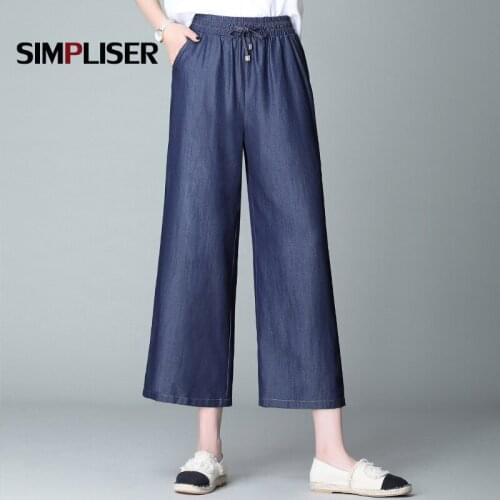 Woman Wide Leg Pants Ankle Length Summer Trousers 2019 Capri Pants Plus Size 6XL 5XL Ladies Casual Loose Femme Pantalon