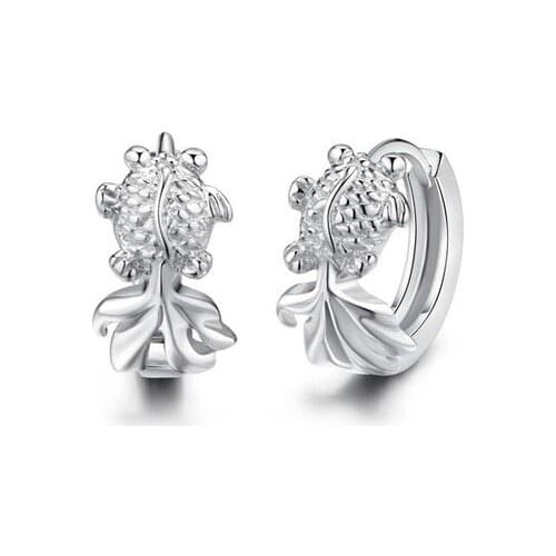 Junkang Classic bling earrings women earrings cute small goldfish star jewelry stud earrings