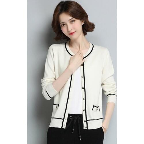 Women Wool Sweater Full Sleeve Cardigans V-neck Sweet Cashmere Sweater Comfortable Soft Female Sweaters QY348