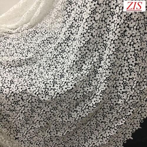 1Y/lot 120CM white water soluble lace fabric for women accessories decoration DIY dresses scarf fabric free shipping