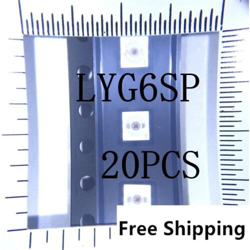 20pcs LYG6SP LY G6SP 3528 SMD LED Yellow LYG6SP PLCC6 0.5W Power 3528 six-foot yellow yellow car