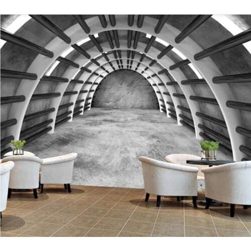 Custom papel parede corridor hall extension space 3d model for living room bedroom sofa background wall decoration wallpaper