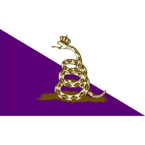3x5ft Half Purple Half White Flag 100% polyester flags with Don't Tread On Me with Banner