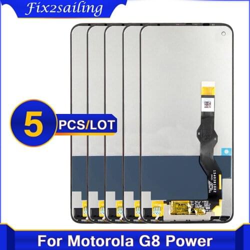 5Pcs 100%Tested Original LCD Replacement For motorola g8 power LCD Display Touch Screen Assembly 6.4" for moto g8 power XT2041-1