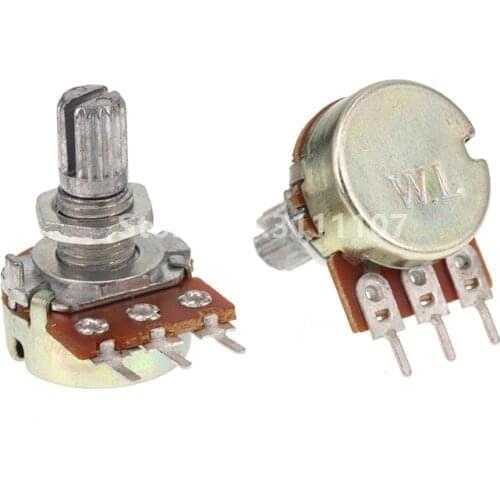 5PCS/LOT WH148 3Pin 20mm B1K B2K B5K B10K B20K B50K B100K B250K B500K B1M Potentiometer 1K 2K 5K 10K 20K 50K 100K 250K 500K 1M