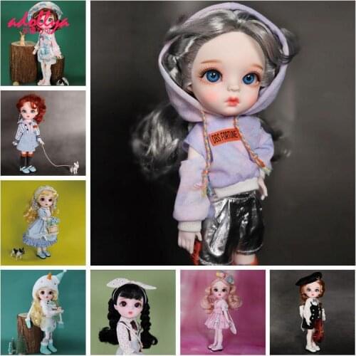 Adollya Fashion 1/6 BJD Doll Full Set Lucky Dream Fairy 28 Joints Body With Hair Wig Clothes Shoes Makeup Dolls Girls Toys Gifts