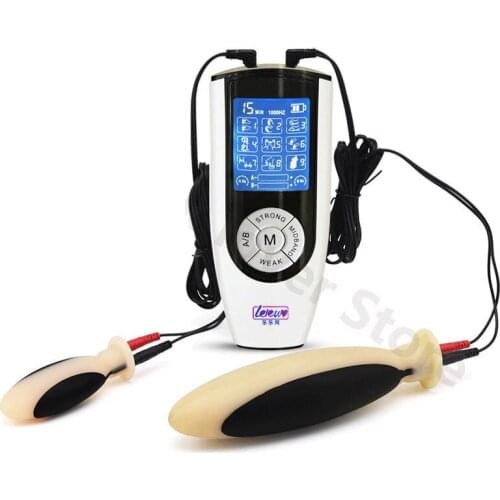 New Electro Shock Silicone Double Anal Butt Plug Electric Anus Vagina Stopper Medical Themed Toys Sex Love For Couples Sex Shop